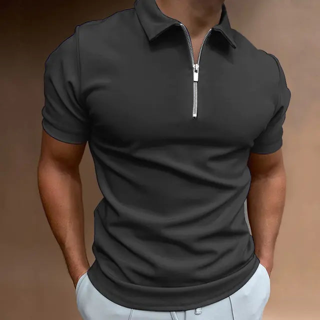 Summer Men's Solid Color Polo Shirts