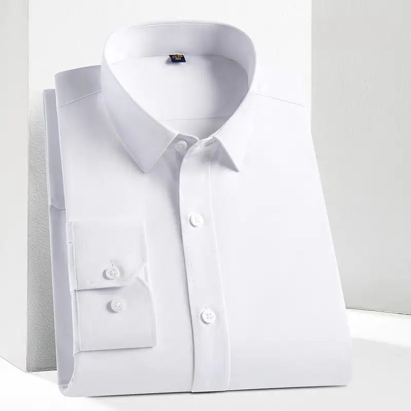 Oil Stain Proof Waterproof Hydrophobic Men Short Sleeve Business White Shirt