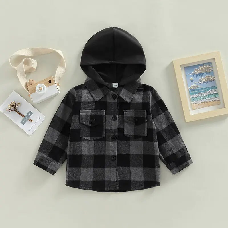 Vintage Autumn Children Kids Boys Shirts Coats